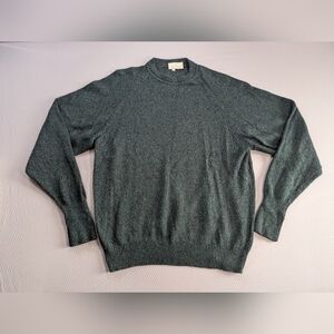 Ermenegildo Zegna Soft Cotton Knit Sweater Mens Size 50 Dark Green